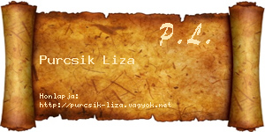 Purcsik Liza névjegykártya